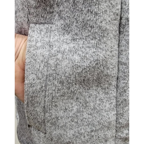 Lands End Grey White Heathered Fleece Lined Jacket Size 6-8 100% Polyester - Picture 5 of 10